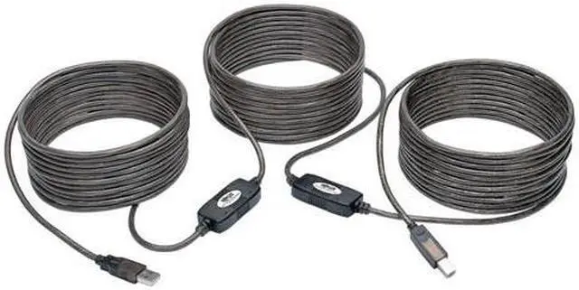 Alt view image 17 of 18 - Tripp Lite USB 2.0 Hi-Speed Active Repeater Cable A/B M/M 480Mbps 50' 50ft