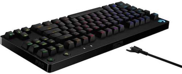 Alt view image 17 of 20 - Logitech G PRO Mechanical Gaming Keyboard, Ultra Portable Tenkeyless Design, Detachable Micro USB Cable, 16.8 Million Color LIGHTSYNC RGB Backlit Keys
