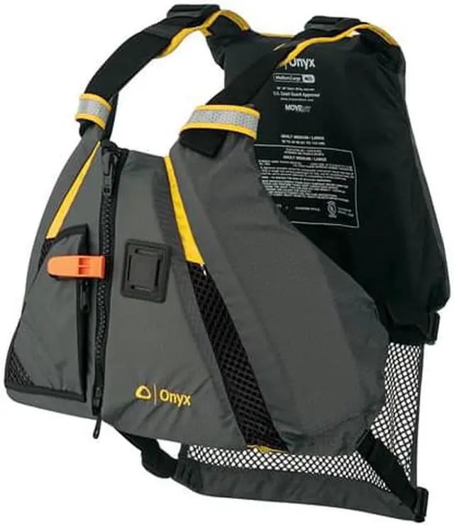 Alt view image 8 of 10 - Onyx Movement Dynamic Paddle Sports Vest - XL and XXL Movement Dynamic Paddle Sports Vest - Yellowith Grey - XL and XXL