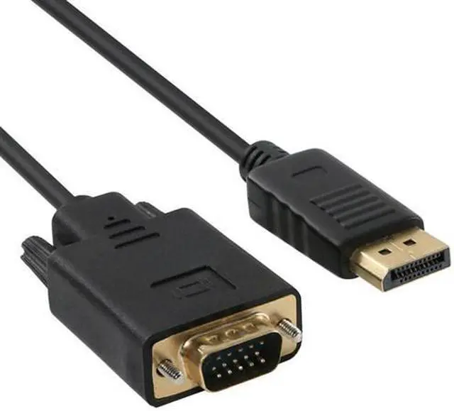 Alt view image 7 of 9 - Axiom DPMVGAM06-AX Display Cable - Displayport (M) To Hd-15 (Vga) (M) - 6 Ft - Thumbscrews