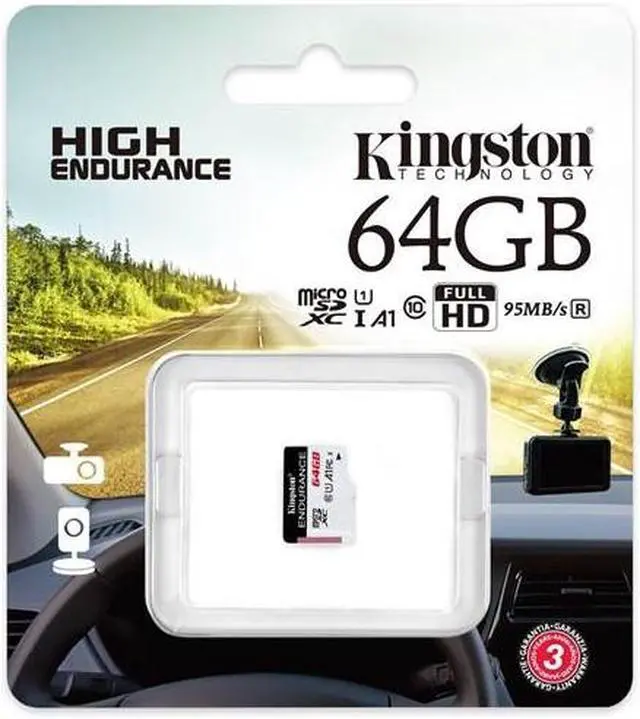 Alt view image 12 of 12 - Kingston High Endurance 64 GB Class 10/UHS-I U1 microSDXC 1 Pack SDCE64GB