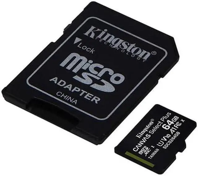 Alt view image 9 of 18 - Kingston Canvas Select Plus 64GB Micro SD Card and Adapter SDCS2/64GB-2P1A