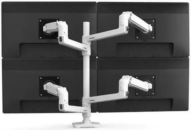 Alt view image 5 of 20 - LX DUAL STACKING ARM, TALL POLE, BRIGHT WHITE, GRAY ACCENTS