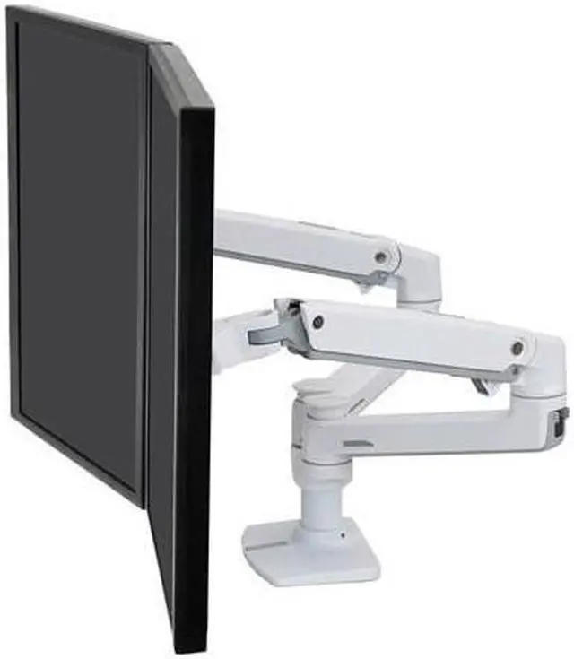 Alt view image 13 of 16 - ERGOTRON 45-491-216 LX DUAL SIDE-BY-SIDE ARM WHITE