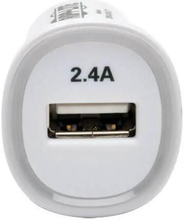 Alt view image 3 of 14 - Tripp Lite U280-001-C2 White USB Tablet / Phone Car Charger, 5V / 2.4A