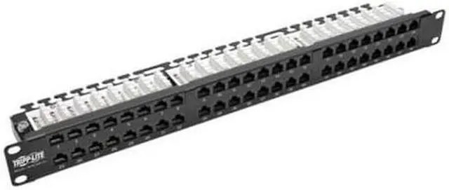 Alt view image 14 of 14 - TRIPP LITE N052-048-1U 48-Port 1U Rack-Mount High-Density UTP 110-Type Patch Panel, RJ45 Ethernet, 568B, Cat5/5e