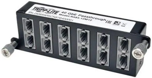 Alt view image 17 of 19 - Tripp Lite N484-12M12 40Gb Pass-Through Cassette - (x12) 12-Fiber MTP/MPO Female to Female