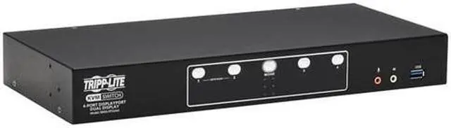 Alt view image 12 of 12 - Tripp Lite B006-DP2UA4 DisplayPort Dual-Display KVM Switch - 4 Computer(s) - 1 Local User(s) - 4096 x 2160 - 50 Hz, 60 Hz - 1 x Network (RJ-45) - 8 x USB - Desktop, Rack-mountable - 10 x DisplayPort