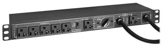 Alt view image 14 of 20 - Tripp Lite PDU Hot Swap with Manual Bypass 15A 6 5-20R 2 5-20P Inputs PDUB201U