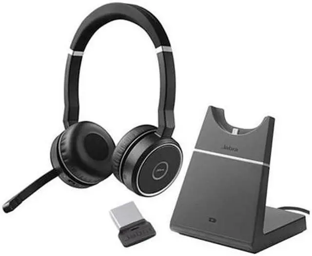 Alt view image 2 of 4 - Jabra Evolve 75 Duo Headset with Charging Stand & Multi-Device Connectivity