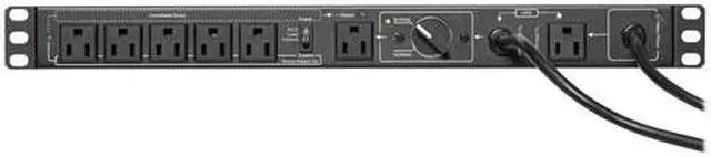Alt view image 5 of 20 - Tripp Lite PDU Hot Swap with Manual Bypass 15A 6 5-15R 2 5-15P Inputs PDUB151U