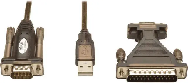 Alt view image 10 of 12 - Tripp Lite U209005DB25 Black USB TO RS232 Cable
