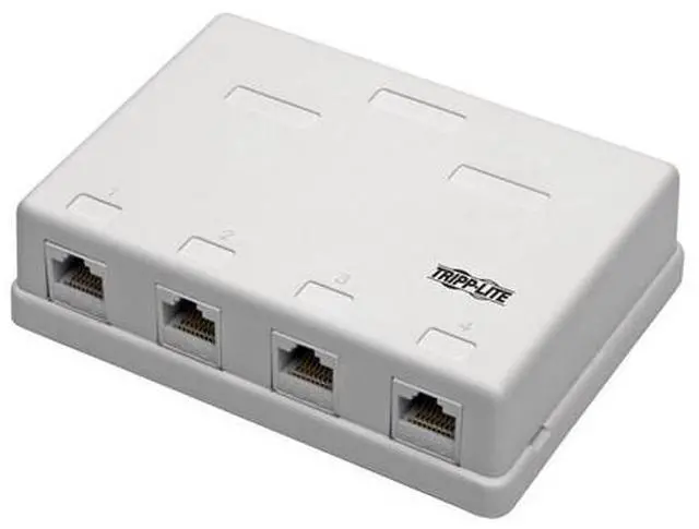 Alt view image 15 of 17 - Tripp Lite Cat6 Surface-Mount Box 4-Port Unshielded 110 Idc Punchdown Rj45
