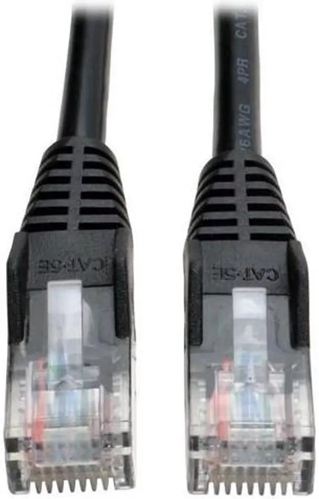 Alt view image 8 of 11 - TRIPP LITE N001-025-BK 25FT CAT5E / CAT5 SNAGLESS MOLDED PATCH CABLE RJ45 M/M BLACK 25FT