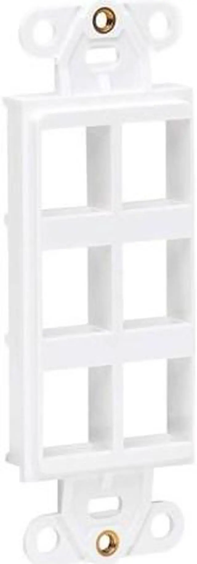 Alt view image 11 of 13 - Tripp Lite Center Plate Insert Decora Style - Vertical 6 Ports