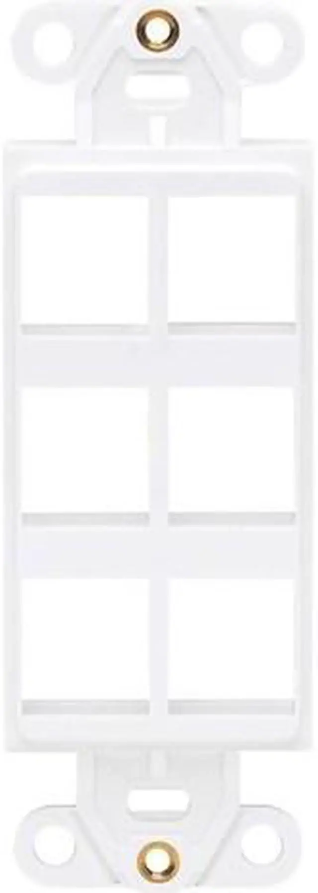 Alt view image 13 of 13 - Tripp Lite Center Plate Insert Decora Style - Vertical 6 Ports