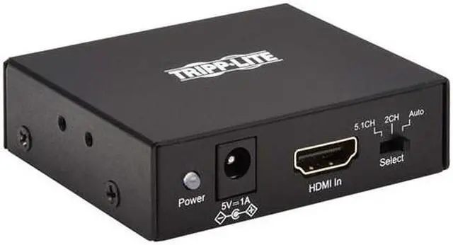 Alt view image 10 of 19 - Tripp Lite 4K HDMI Audio De-Embedder/Extractor with TOSLINK P130000AUDIO2