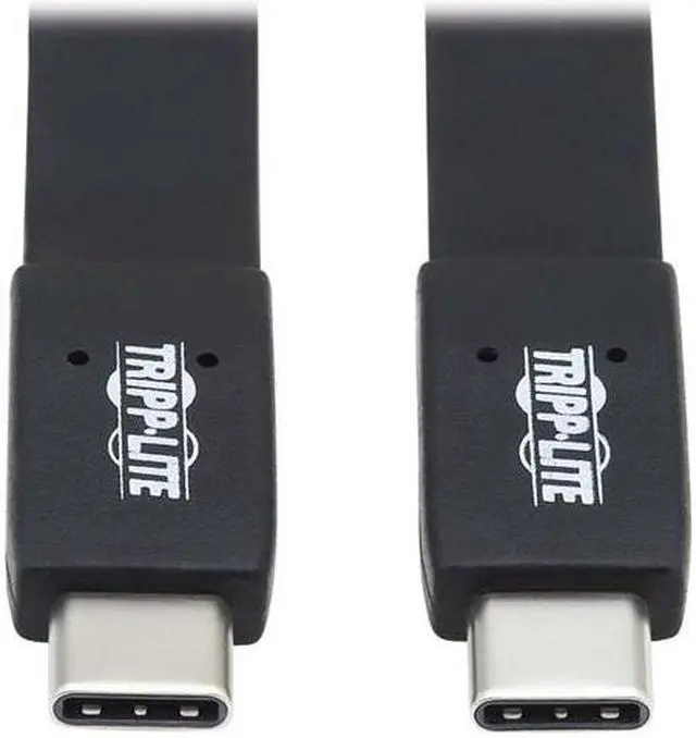 Alt view image 4 of 6 - Tripp Lite U420-003-G2-Fl Flat Usb-C To Usb-C Cable M/M Black 3 Ft.