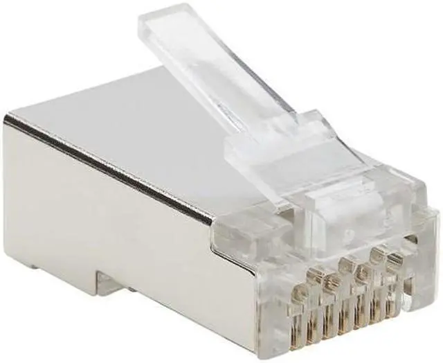 Alt view image 10 of 18 - Tripp Lite Cat6 RJ45 Pass-Through FTP Modular Plug 100 Pack N232100FTP