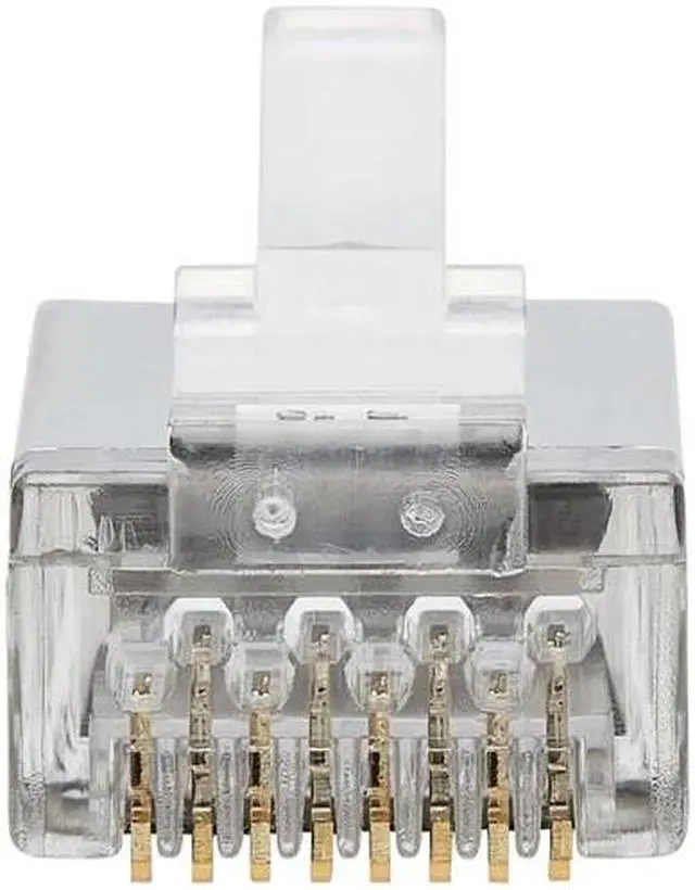 Alt view image 11 of 18 - Tripp Lite Cat6 RJ45 Pass-Through FTP Modular Plug 100 Pack N232100FTP