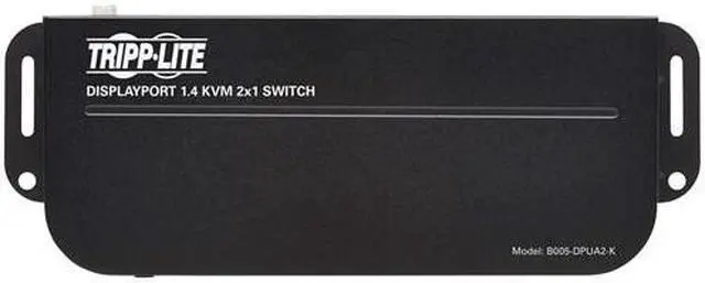 Alt view image 19 of 19 - TRIPP LITE B005-DPUA2-K 2-Port DisplayPort/USB KVM Switch - 4K 60 Hz, HDR, HDCP 2.2, IR, DP 1.4, USB Sharing, USB 3.0 Cables