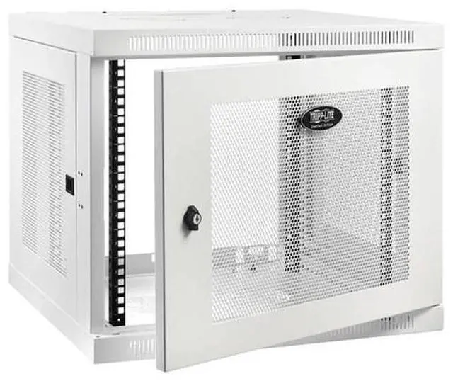 Alt view image 6 of 7 - Tripp Lite Wallmount Rack Enclosure Cabinet 9U Switch Depth Deep White SRW9UDPW