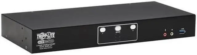 Alt view image 11 of 11 - Tripp Lite B006-DP2UA2 DisplayPort Dual-Display KVM Switch - 2 Computer(s) - 1 Local User(s) - 4096 x 2160 - 50 Hz, 60 Hz - 1 x Network (RJ-45) - 6 x USB - Desktop, Rack-mountable - 6 x DisplayPort