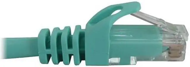 Alt view image 8 of 9 - Tripp Lite Cat6a 10G Snagless Molded UTP Ethernet Cable (RJ45 M/M), PoE, Aqua, 2 ft. (0.6 m) - 2 ft Category 6a Network Cable for Network Device, Switch, Patch Panel, Server, Router, Hub, Printer, Com