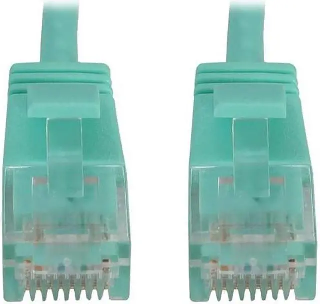Alt view image 6 of 10 - Tripp Lite Cat6a 10G Snagless Molded Slim UTP Ethernet Cable (RJ45 M/M), PoE, Aqua, 25 ft. (7.6 m) - 25 ft Category 6a Network Cable for Network Device, Server, Switch, Router, Hub, Printer, Computer,