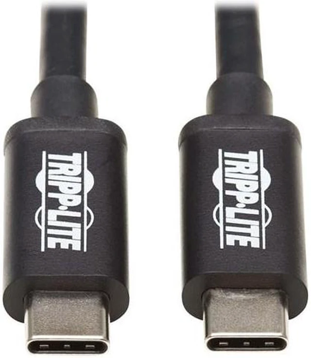 Alt view image 2 of 5 - Tripp Lite Model MTB3-02M-5A-B Thunderbolt 3 Passive Cable - 20 Gbps, 5A 100W Power Delivery, 4K/60 Hz, 2m (6.6 ft.), Black Male to Male