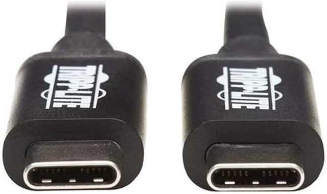 Alt view image 4 of 5 - Tripp Lite Model MTB3-02M-5A-B Thunderbolt 3 Passive Cable - 20 Gbps, 5A 100W Power Delivery, 4K/60 Hz, 2m (6.6 ft.), Black Male to Male
