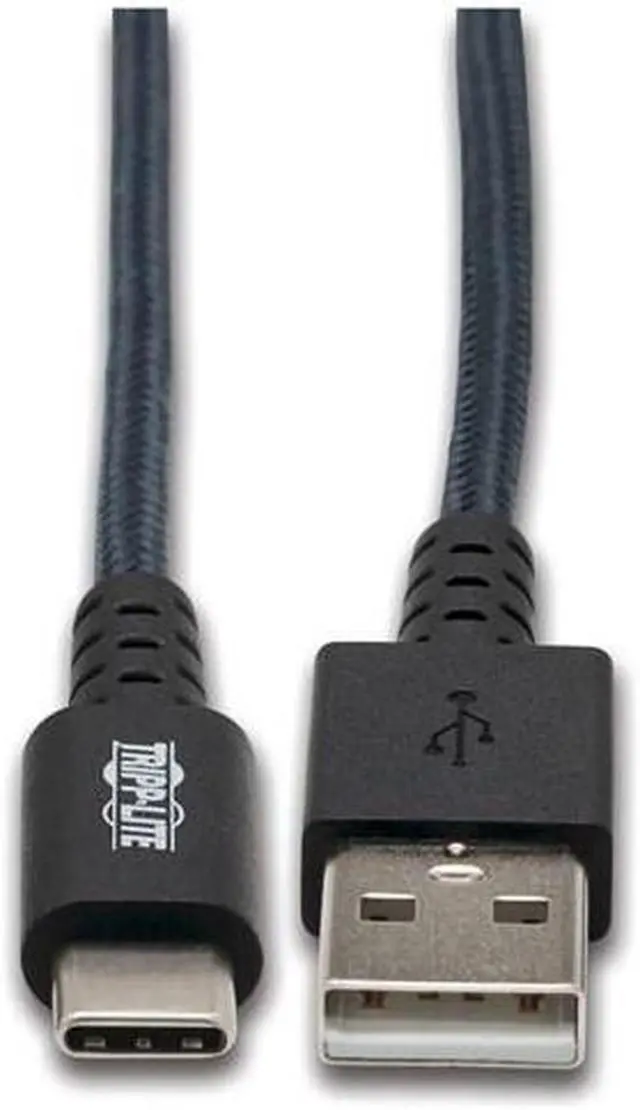 Alt view image 4 of 6 - Tripp Lite Heavy Duty USB-A to USB C Charging Sync Cable for Android M/M 3ft