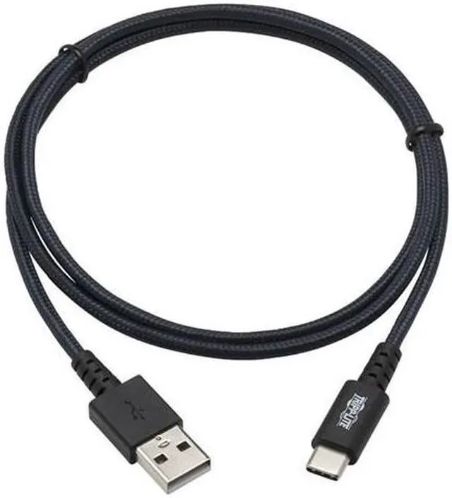 Alt view image 5 of 6 - Tripp Lite Heavy Duty USB-A to USB C Charging Sync Cable for Android M/M 3ft