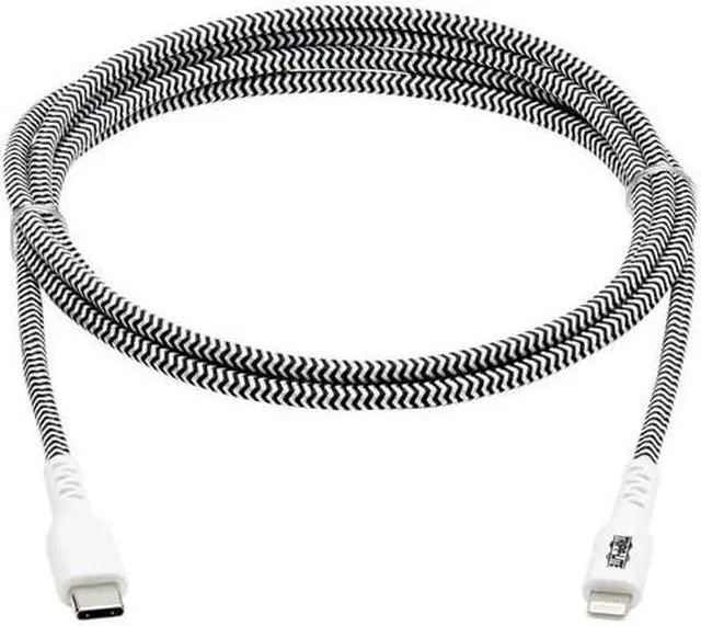 Alt view image 15 of 16 - Tripp Lite M102-006-HD Heavy-Duty USB-C to Lightning Cable M/M 6 ft. M102006HD