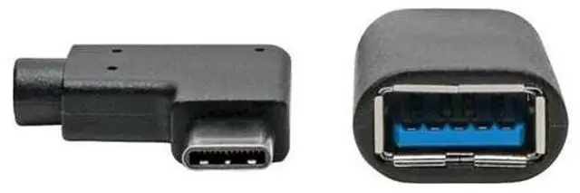Alt view image 12 of 13 - Tripp Lite USB C to USB-A Cable Right Angle 3.1 5 Gbps USB Type C M/F 6in