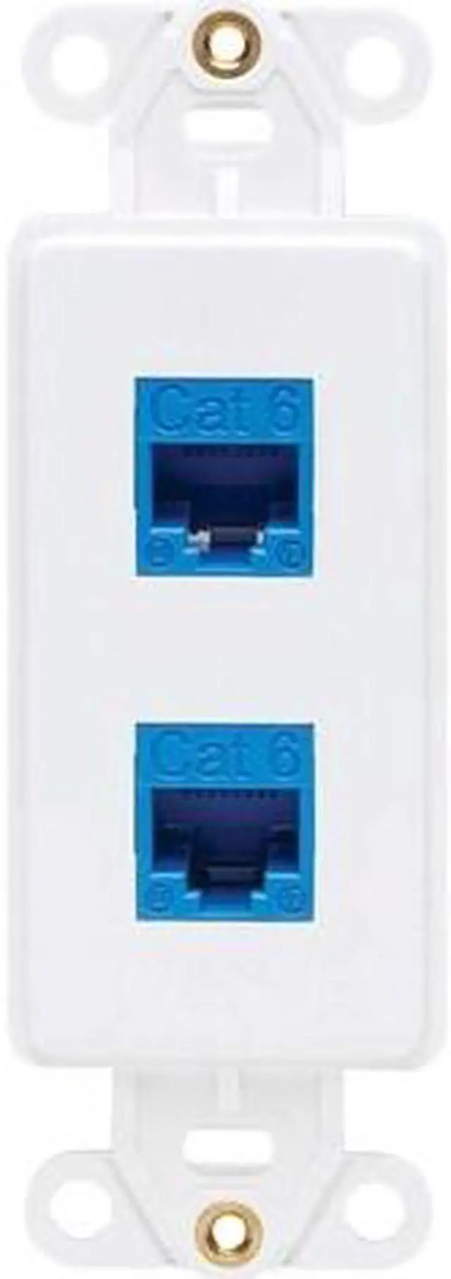 Alt view image 14 of 15 - Tripp Lite Center Plate Insert Decora Style - Vertical 2 Ports