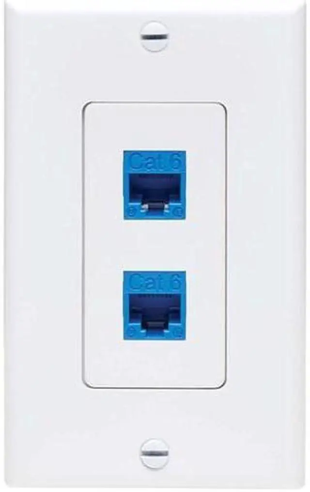 Alt view image 15 of 15 - Tripp Lite Center Plate Insert Decora Style - Vertical 2 Ports