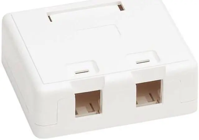 Alt view image 11 of 13 - Tripp Lite Surface-Mount Box For Keystone Jacks - 2 Ports White