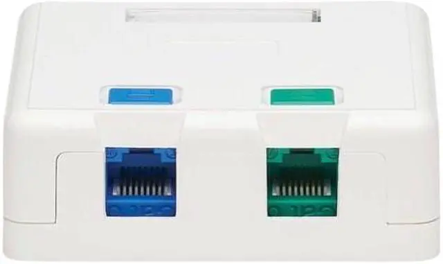 Alt view image 12 of 13 - Tripp Lite Surface-Mount Box For Keystone Jacks - 2 Ports White