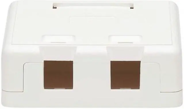 Alt view image 13 of 13 - Tripp Lite Surface-Mount Box For Keystone Jacks - 2 Ports White