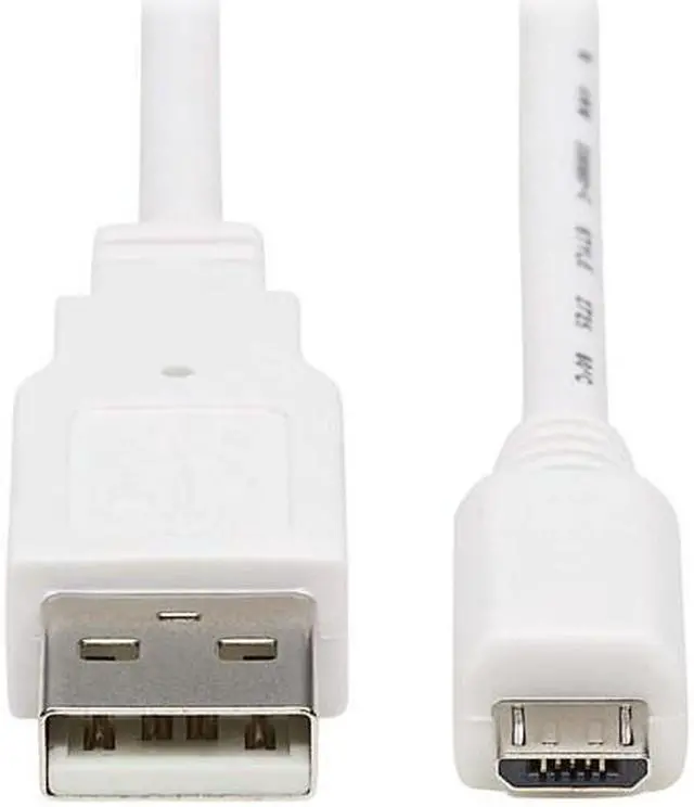 Alt view image 12 of 14 - Tripp Lite U050AB-003-WH 3 ft. White Safe-IT USB-A to USB Micro-B Antibacterial Cable (M/M), USB 2.0, White, 3-ft. (0.91 m)