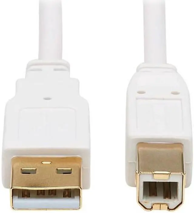Alt view image 14 of 16 - Tripp Lite 6ft USB-A to USB-B Antibacterial Cable M/M USB 2.0 White U022AB006WH