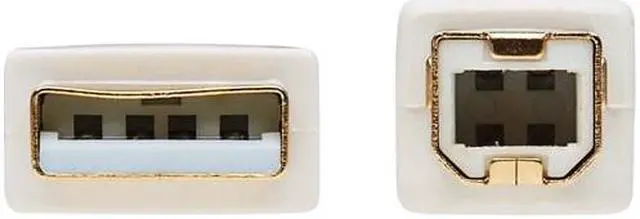 Alt view image 15 of 16 - Tripp Lite 6ft USB-A to USB-B Antibacterial Cable M/M USB 2.0 White U022AB006WH