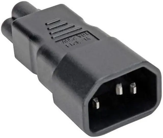 Alt view image 8 of 8 - Tripp Lite IEC C14 to IEC C5 Power Cord Adapter - 10A 250V Black