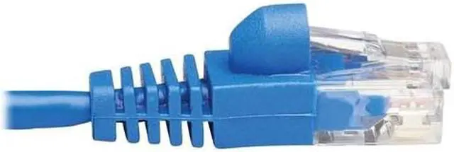 Alt view image 13 of 18 - Tripp Lite Cat6a 10G Snagless Molded Slim Utp Network Patch Cable (M/M) Blue 10 Ft.