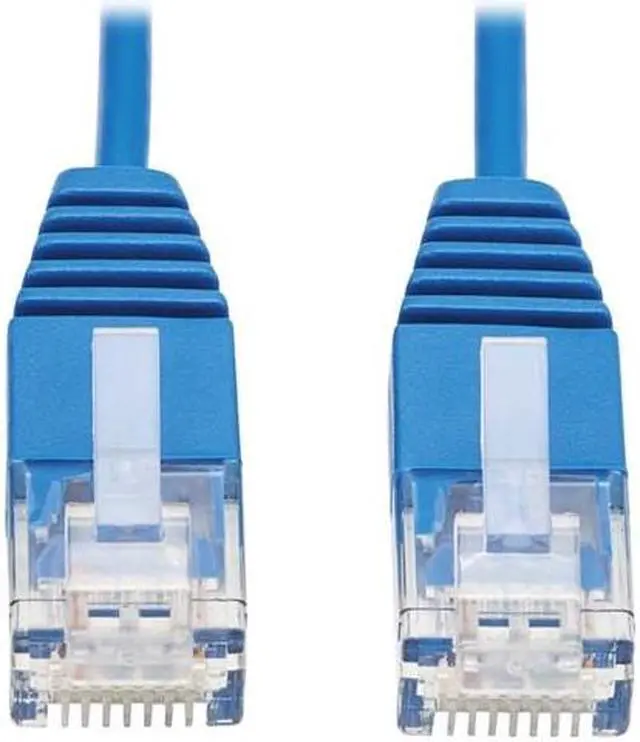 Alt view image 10 of 13 - Tripp Lite Cat6a 10G Certified Molded Ultra-Slim Utp Ethernet Cable (Rj45 M/M) Blue 7 Ft.
