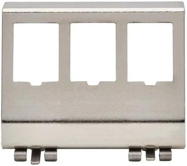 Alt view image 6 of 12 - Eaton Tripp Lite Series 3-Port Metal DIN-Rail Mounting Module for Snap-In Keystone Jacks and Couplers Silver TAA