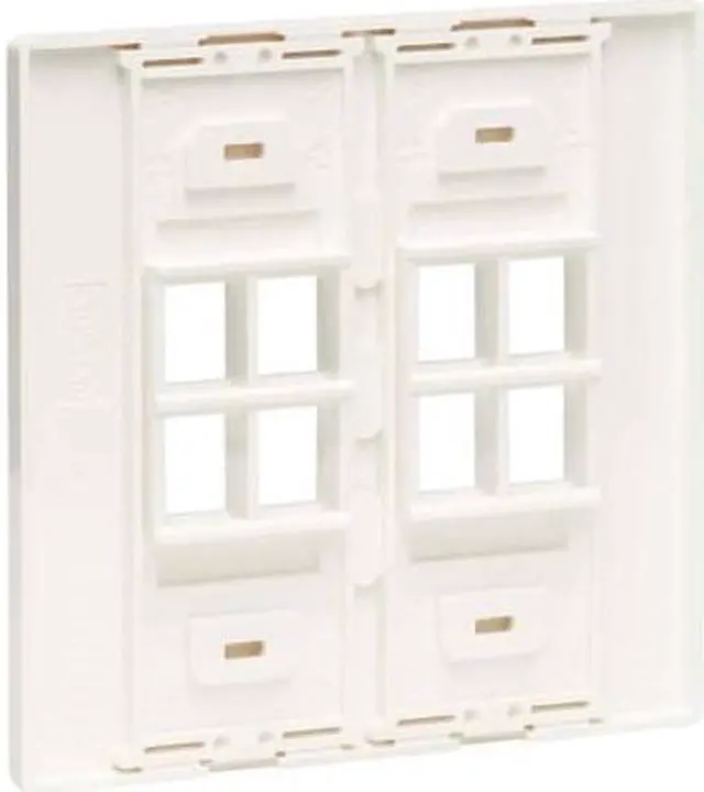 Alt view image 6 of 7 - Tripp Lite 8-Port Keystone Double-Gang Faceplate White TAA N080208