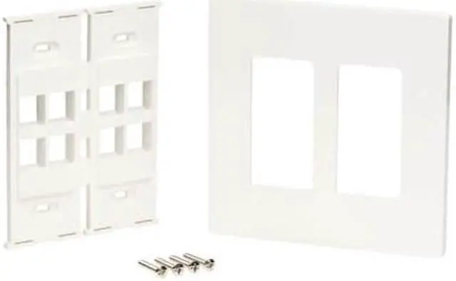 Alt view image 7 of 7 - Tripp Lite 8-Port Keystone Double-Gang Faceplate White TAA N080208