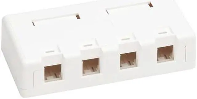 Alt view image 20 of 20 - Tripp Lite N082-004-WH Surface-Mount Box for Keystone Jacks - 4 Ports, White